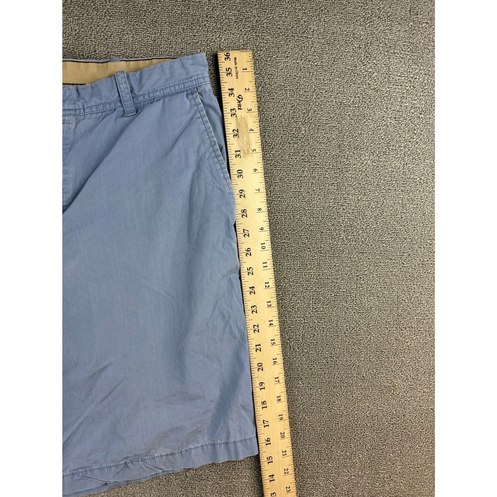 IZOD Saltwater Shorts Men 34 Blue 100% Cotton Chino Flat Front Pockets‎ Summer - Picture 8 of 9